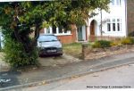 BEFORE: Tired driveway and lawn that doesn't suit the character property