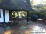 Garden needed a new landscape to match the character of the property a Sweeping ramp was installed with timber curved arbour, tumbled sandstone paving & circle installed and in cased with old stock brickwork capped with double bullnose steps built  with m