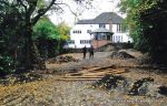 BEFORE: Old Moss ridden lawn removed trees and shrubs were very overgrown