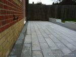 New Granite patio and path installed with contrasting dark coulour band