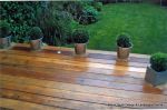 Split level Balau hardwood decking with inset LED lights