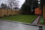 New Granite patio and path installed with contrasting dark coulour band