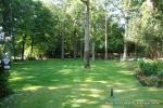 AFTER: Overgrown shrub, laurels and diseased trees were carefully cut back and removed, protected mighty oaks were carefully reduced and thinned with dead wood removed allowing lots more light, Open chainlink fence installed around boundary