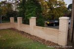 Double brick walls & pillars using matching brick to property with brick on edge to finish