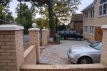 Double brick walls & pillars using matching brick to property with brick on edge to finish