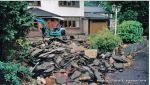 BEFORE: Old tarmac drive excavated