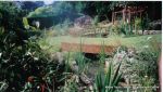 Man made streams constructed with lawn & timber bridges