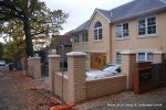 Double brick walls & pillars using matching brick to property with brick on edge to finish